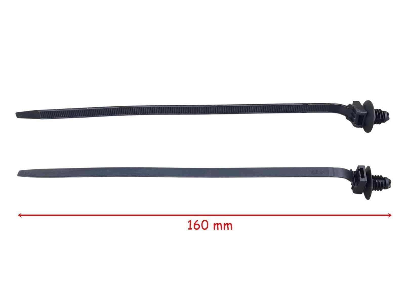 Tesisat Cırt Kelepçe Sabitleme Başlıklı 160 Mm Siyah