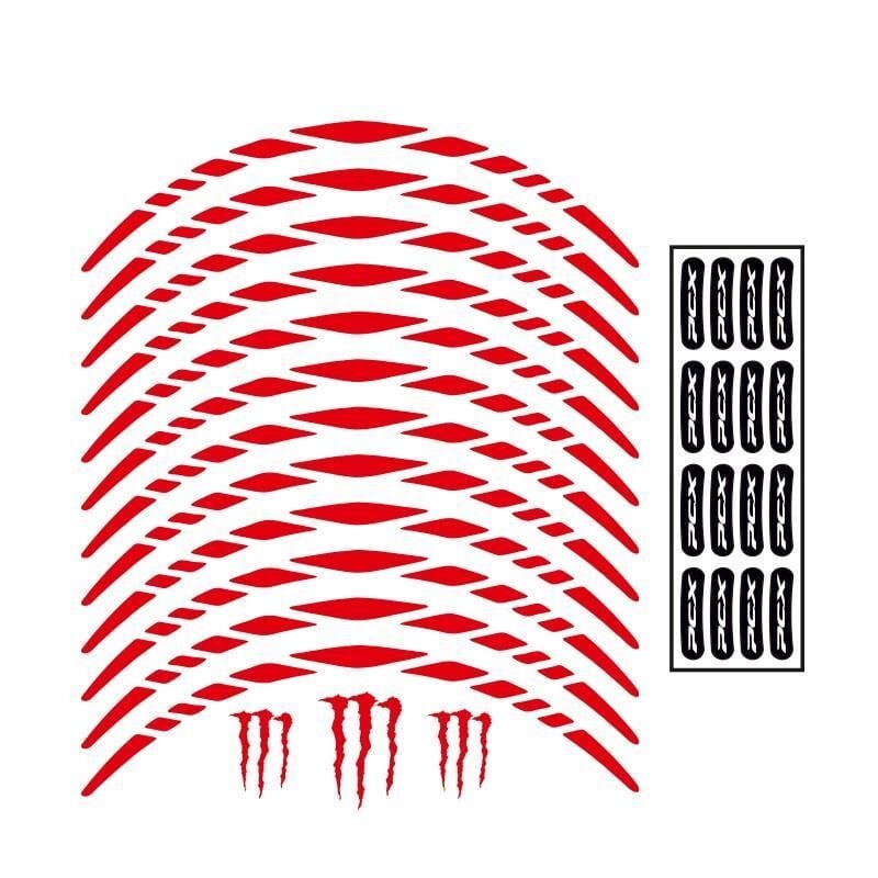 Honda Reflektör Kırmızı Pcx Uyumlu Büyük 1 Set Jant Şeridi