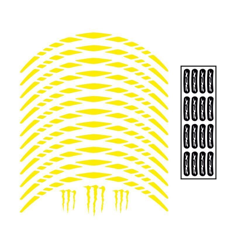 Honda Reflektör Sarı Pcx Uyumlu Büyük 1 Set Jant Şeridi