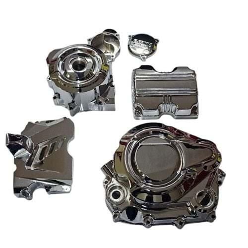 Kuba Karter Kapağı Sağ+Sol+Ön Dişli Nikel (5 Parça) Çıta