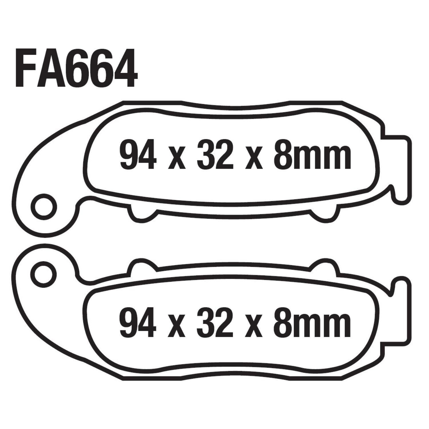 Mondial Rx3İ Evo Ön Fren Disk Balatası Fa664