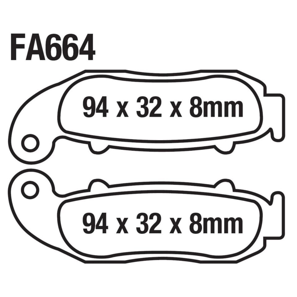 Mondial Rx3İ Evo Ön Fren Disk Balatası Fa664