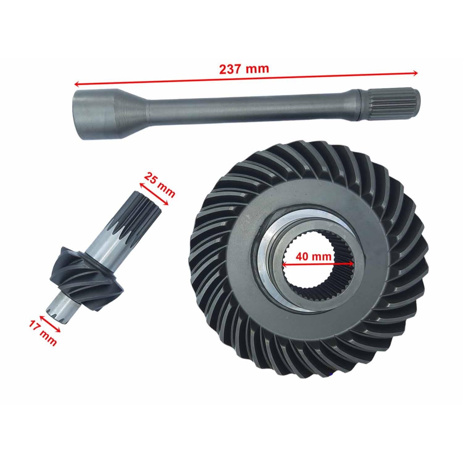 Atv Grızzly 350 Arka Difransiyel Ayna Mağruti Seti 37-9T Ve Şaft Mili Öm