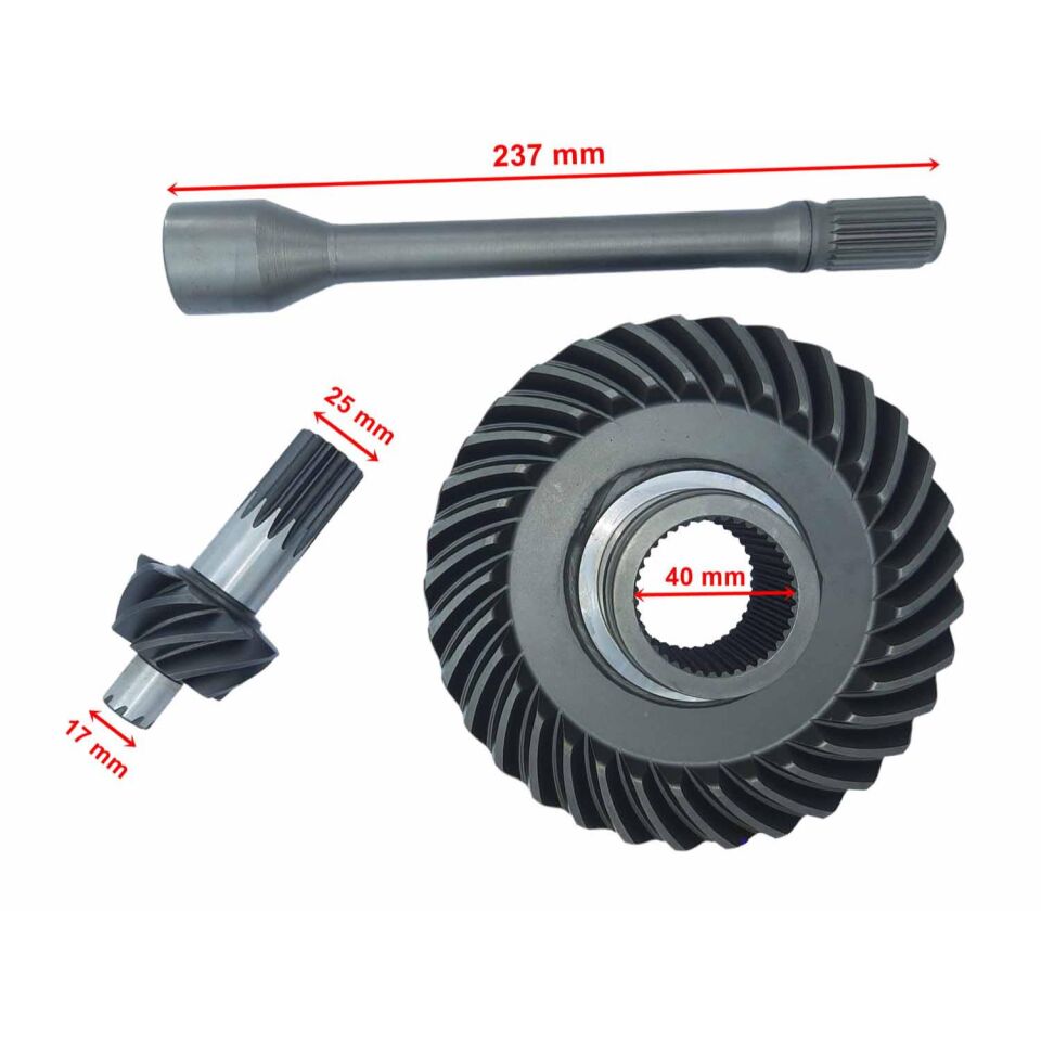 Atv Grızzly 350 Arka Difransiyel Ayna Mağruti Seti 37-9T Ve Şaft Mili Öm