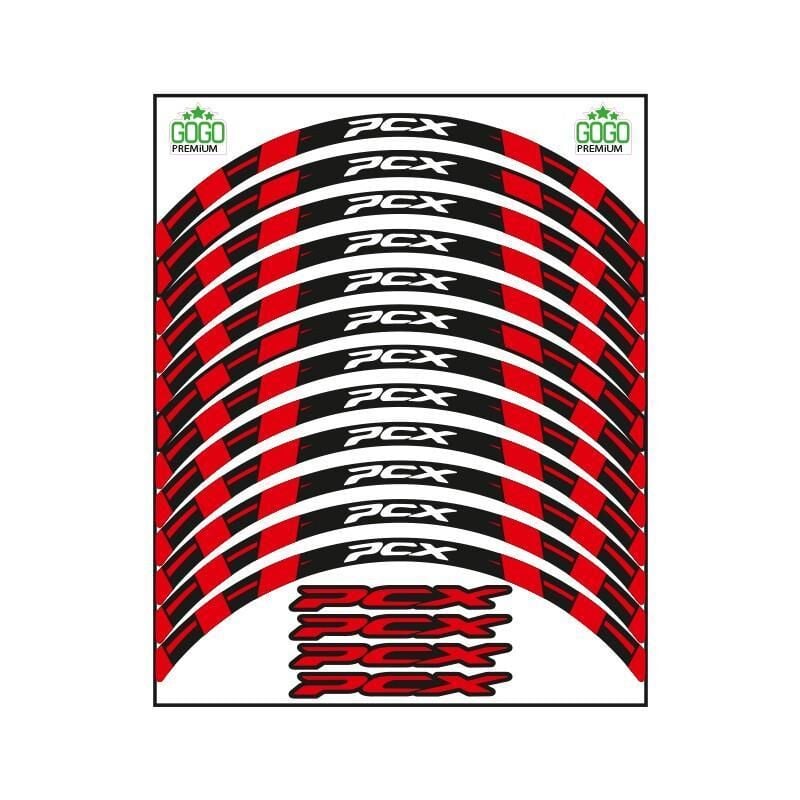 Honda Kırmızı Iı Reflektör Baskı Pcx Uyumlu 1 Set Jant Şeridi