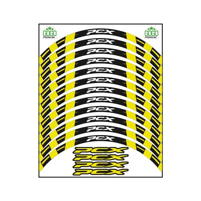 Honda Flo Sarı Iı Reflektör Baskı Pcx Uyumlu 1 Set Jant Şeridi