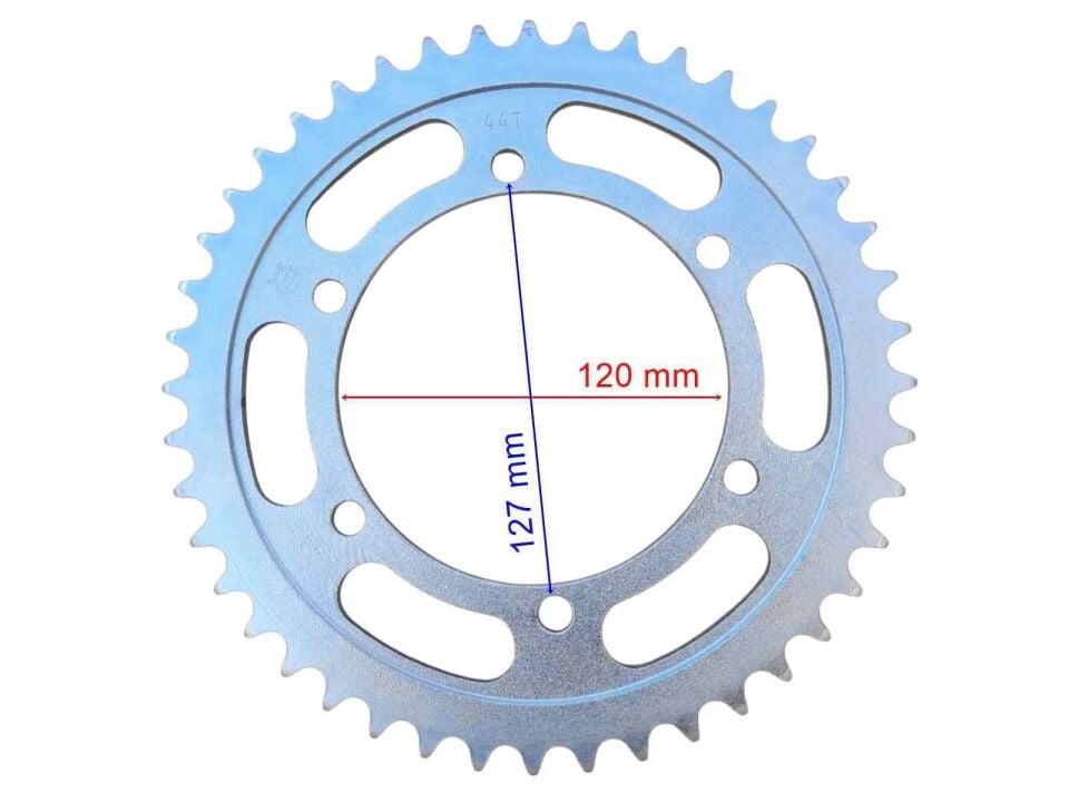 Rks R250 Arka Dişli 520-44T İç 120 Mm 6 Delikli Geniş Göbekli Öm