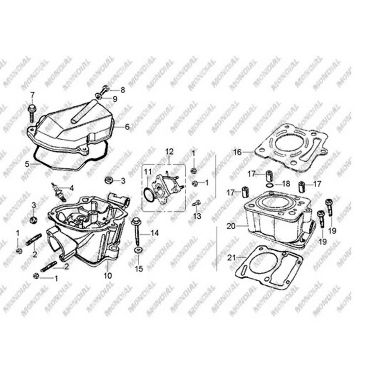 Atv Md200 Jackal Silindir Kapağı Turkuaz Çıplak Sulu Orj