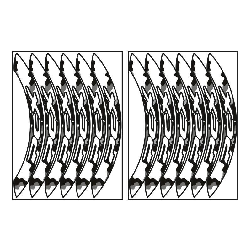 Honda Kamuflaj Beyaz Büyük Pcx Uyumlu 1 Set Jant Şeridi
