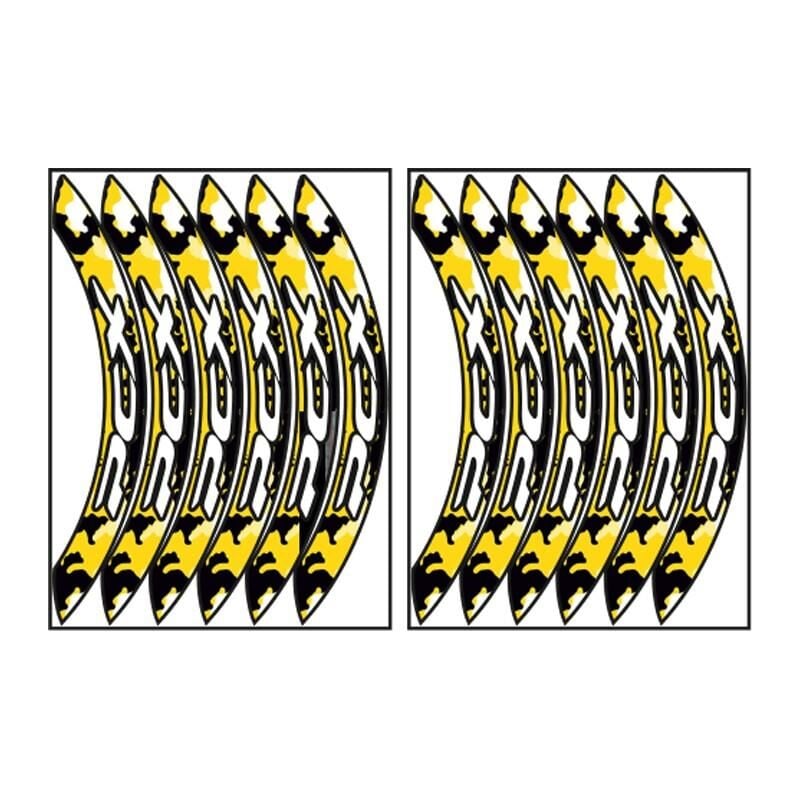 Honda Kamuflaj Sarı Büyük Pcx Uyumlu 1 Set Jant Şeridi