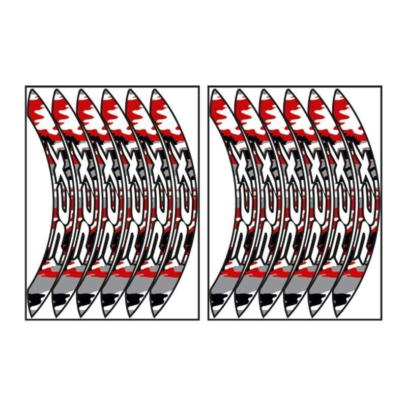 Honda Kamuflaj Kırmızı Büyük Pcx Uyumlu 1 Set Jant Şeridi