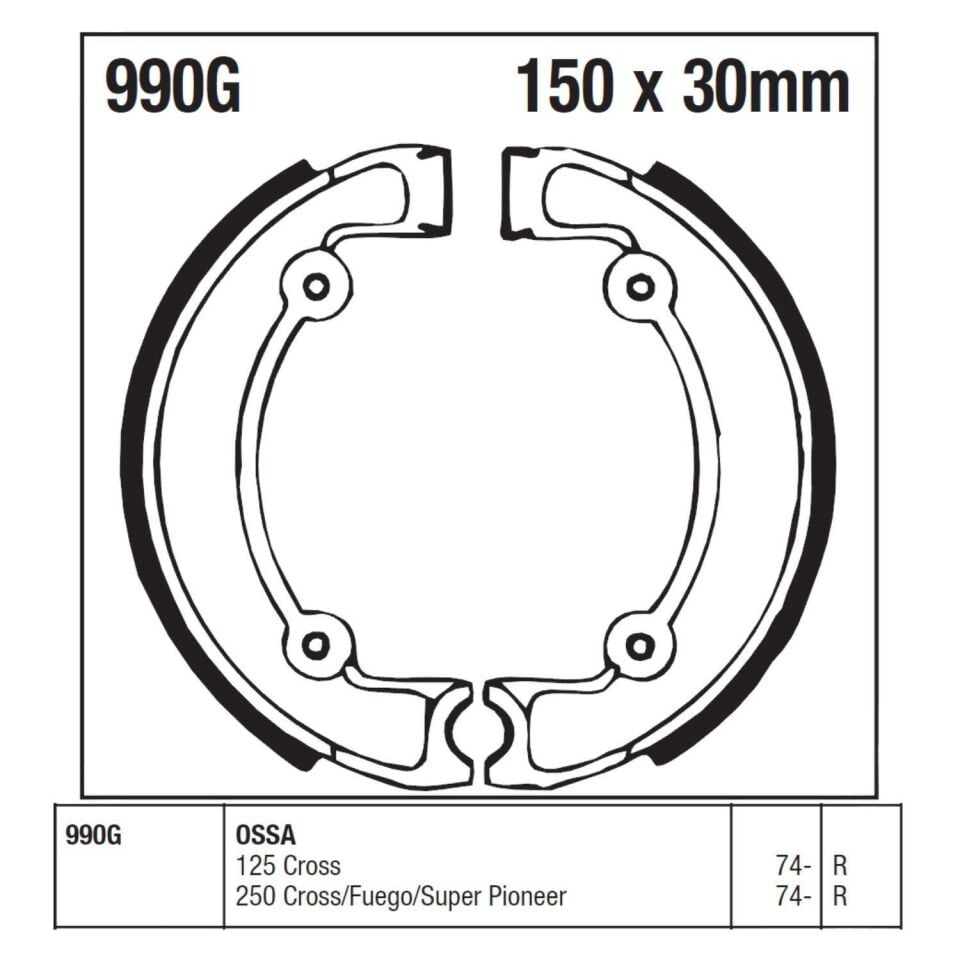 Fren Balatası Kampana İç 150 Mm Kalınlık 30
