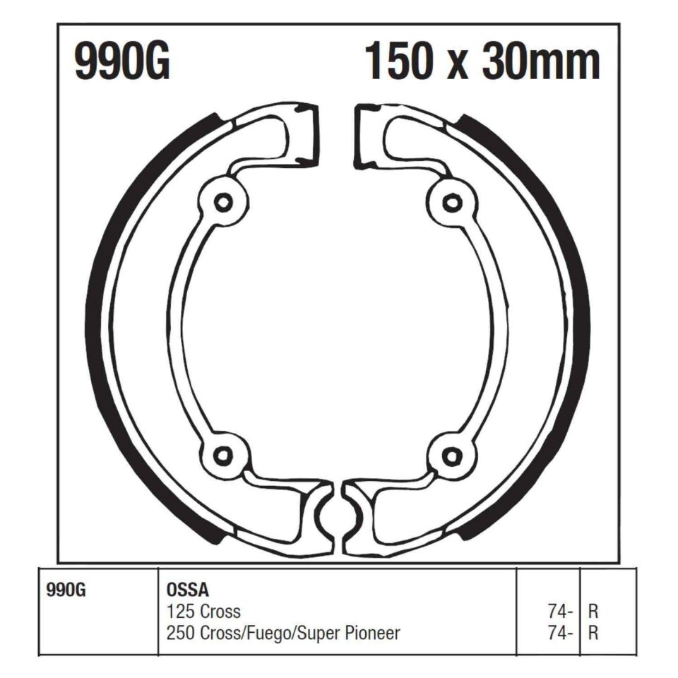 Fren Balatası Kampana İç 150 Mm Kalınlık 30