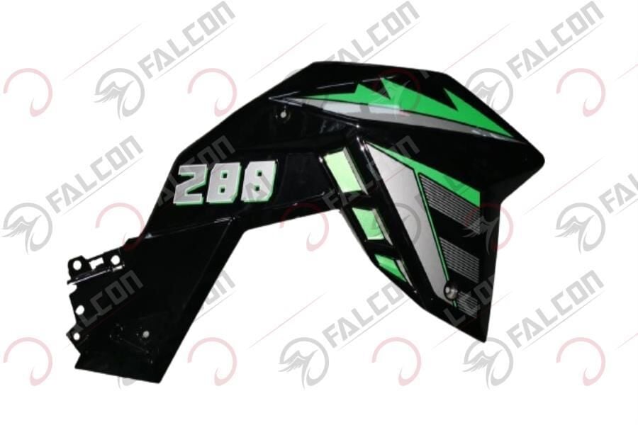 Falcon N 288 Naked Depo Yan Alt Karenajı Yeşil/Gri Sağ