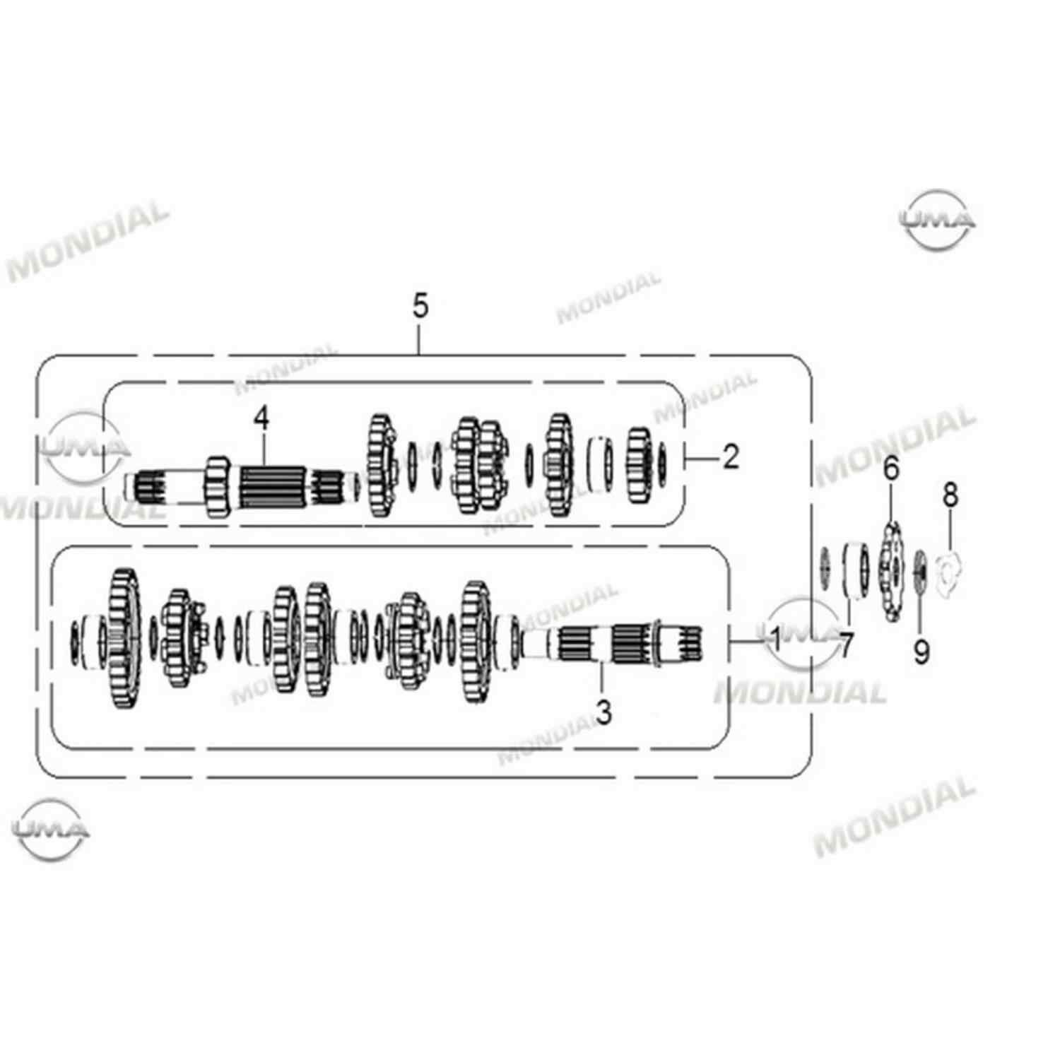 Mondial Rx3 Enduro Ön Dişli Mili Orj