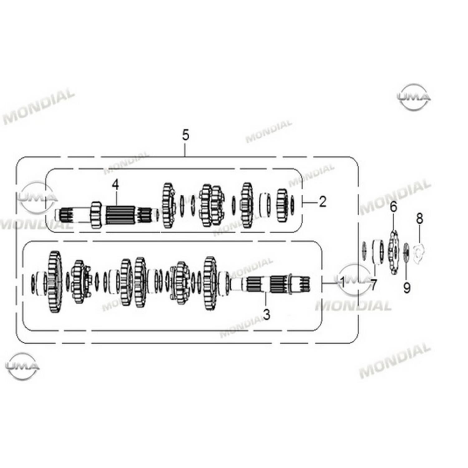 Mondial Rx3 Enduro Ön Dişli Mili Orj