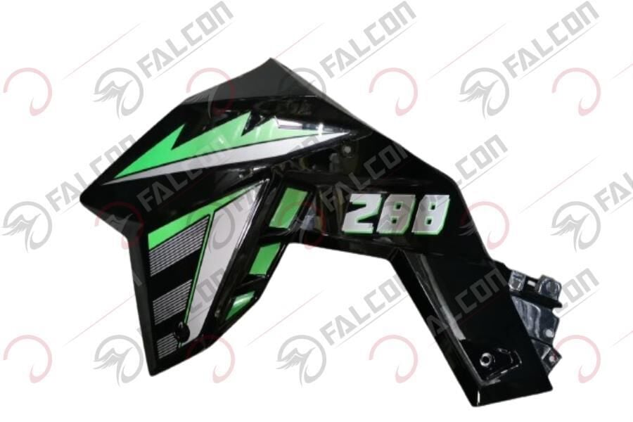 Falcon N 288 Naked Depo Yan Alt Karenajı Yeşil/Gri Sol