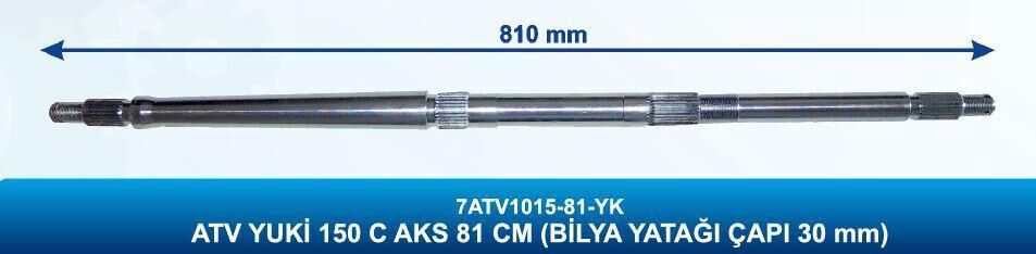 Yuki Atv 150 Tek Yivli Aks Mili 81 Cm - 30 Mm ( 23 Freze )