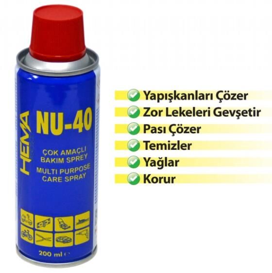 Çok Amaçlı/Pas Sökücü Sprey Hema 200Ml