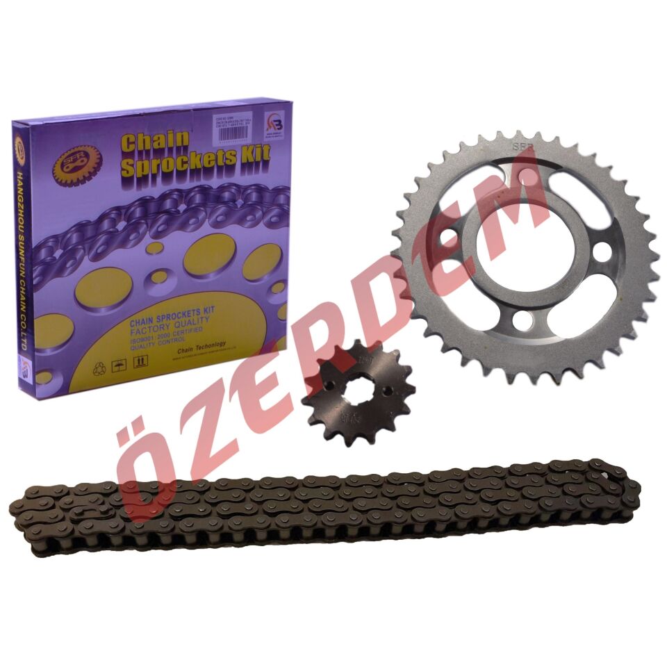 125Cg Model Ön-Arka Dişli Zincir Set 428 102L 36-15T Sfr