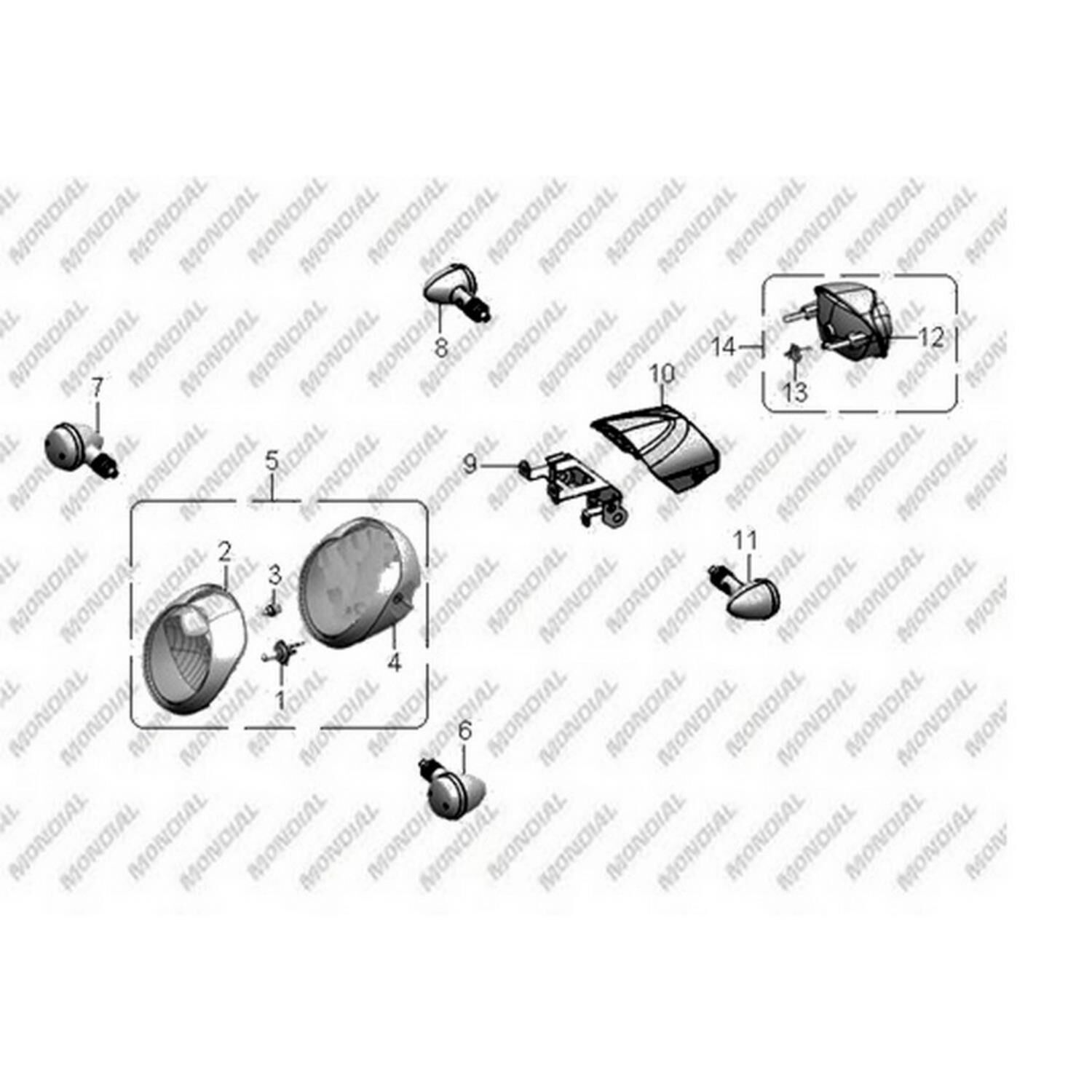 Mondial 150 Sentor Ön Sinyal Sağ Orj *