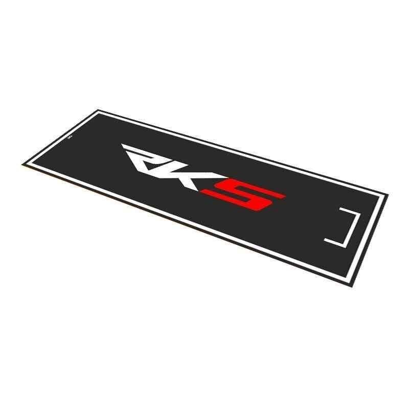 Rks Uyumlu Siyah Desenli 80 X 220 Cm Kaydırmaz Motosiklet Halısı
