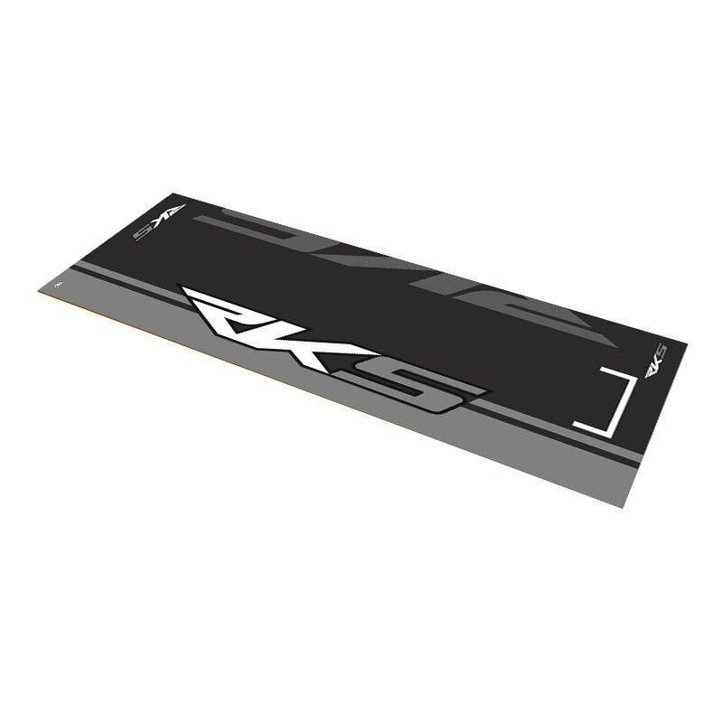 Rks Uyumlu Siyah - Gri Desenli 80 X 220 Cm Kaydırmaz Motosiklet Halısı
