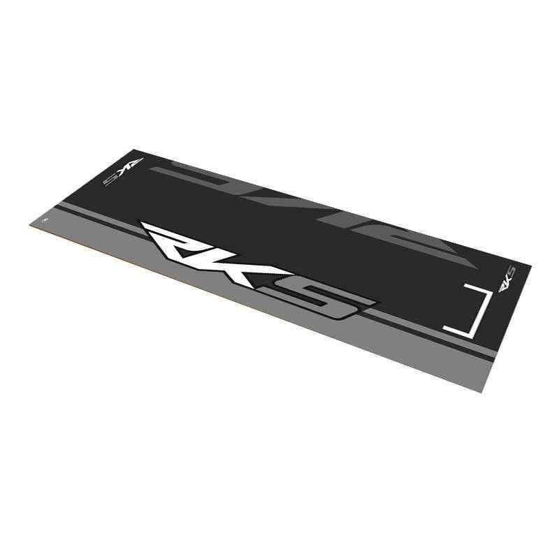 Rks Uyumlu Siyah - Gri Desenli 80 X 220 Cm Kaydırmaz Motosiklet Halısı