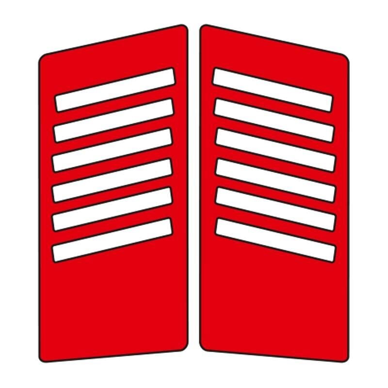 Cg Kırmızı Yan Kapak Sticker