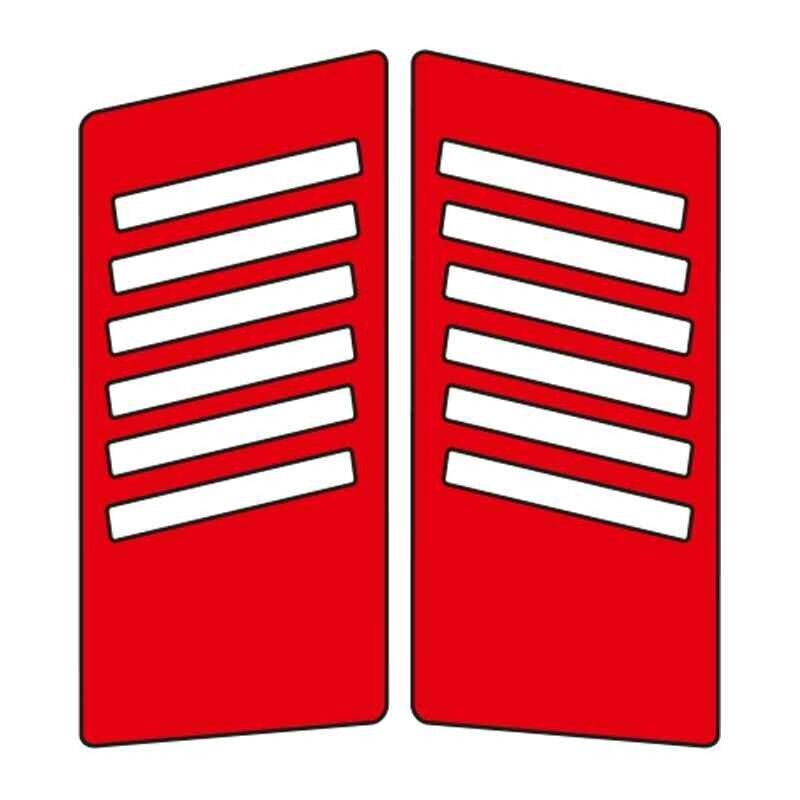 Cg Kırmızı Yan Kapak Sticker