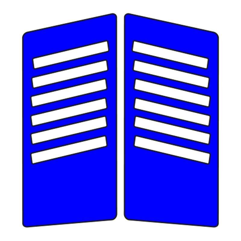 Cg Mavi Yan Kapak Sticker