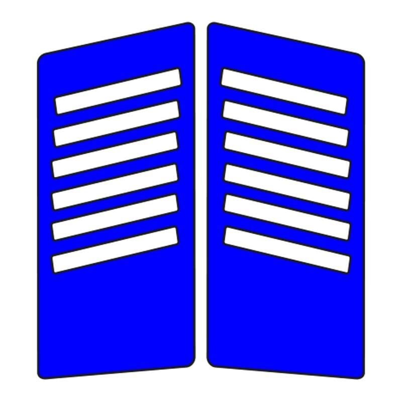 Cg Mavi Yan Kapak Sticker