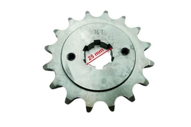 Atv Ön Dişli 520-16T İç 25 Mm 2 Delikli