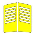 Cg Florasan Sarı Yan Kapak Sticker