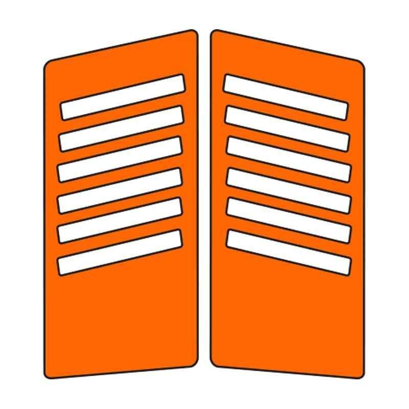 Cg Florasan Turuncu Yan Kapak Sticker