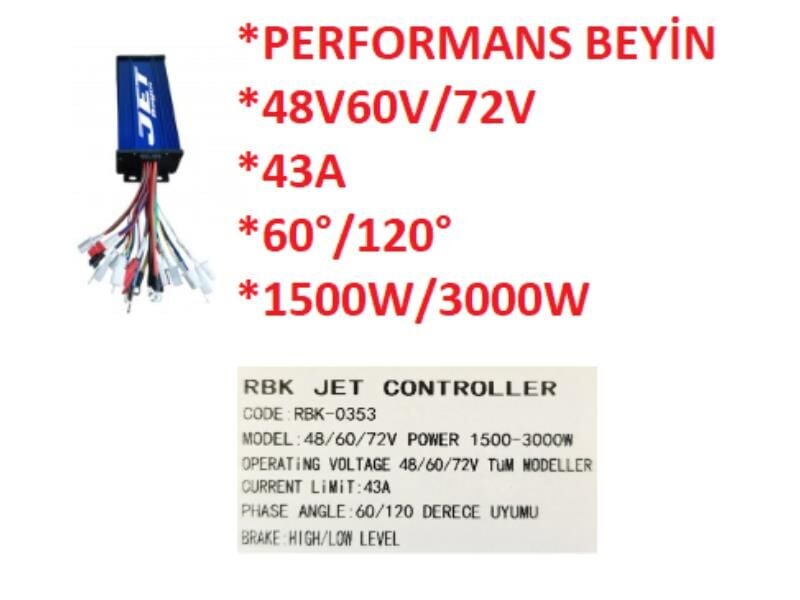 Akıllı Beyin 60V/72V 43 Ah 1500W/3000W E-Bisiklet Jet-Hız İçin