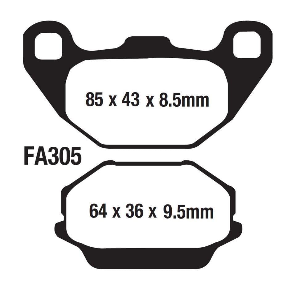 Sym Arka Fren Disk Balatası Fa305 Joyride 125-200 (01-07) - Hd Ön (04-07)