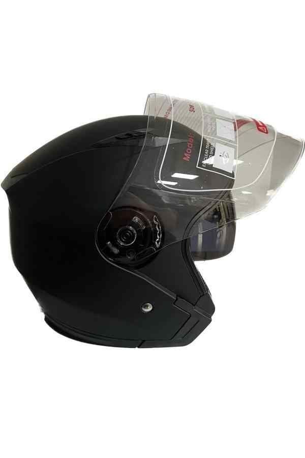 Jk-20 Jıekaı Yarım Güneş Gözlüklü Kask Matblack/X2 Red 512 Desen M Beden