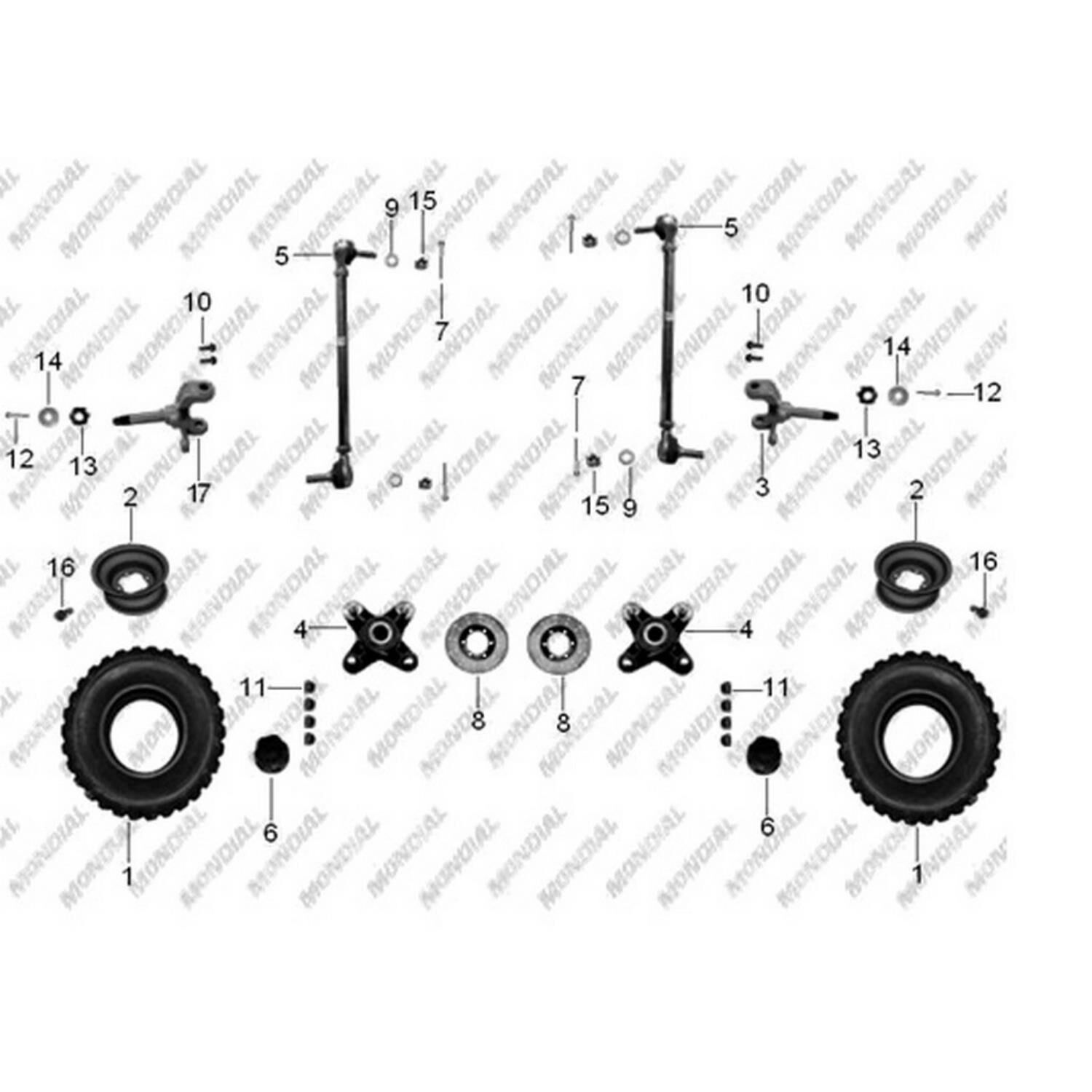Atv Md200 Jackal Ön Porya Sarı Komple Orj