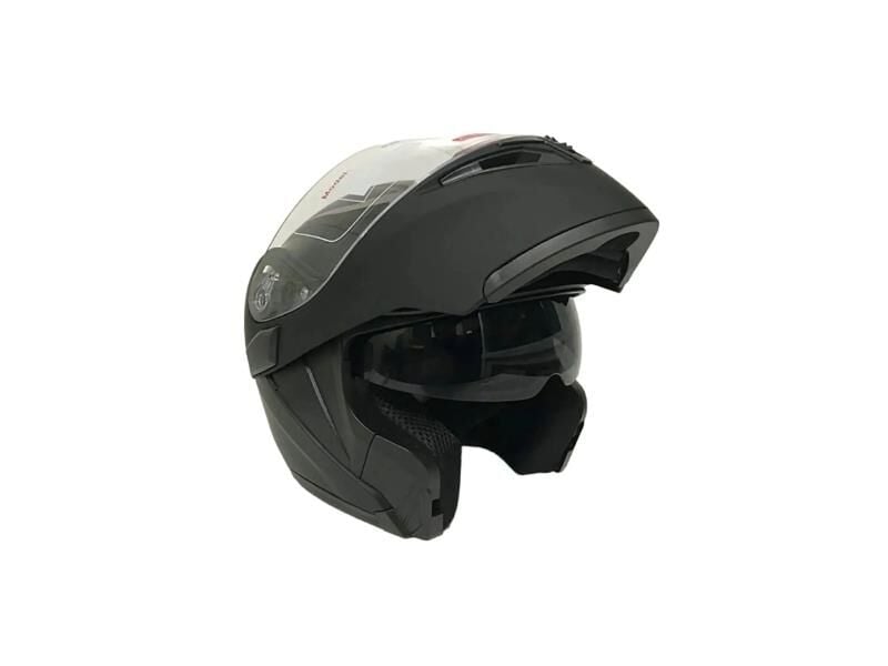 Jk-20 Jk902 Çene Pedli Güneş Vizörlü Çeneden Açılır Kask [Mat Black] M Beden
