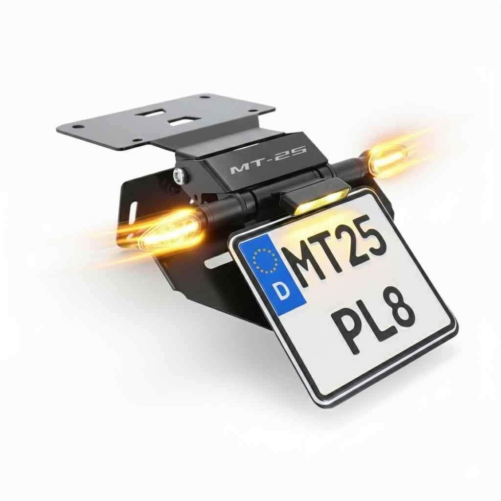 Yamaha Mt-25 Uyumlu Katlanır Plakalık Takımı (Kayar Led Sinyalli)