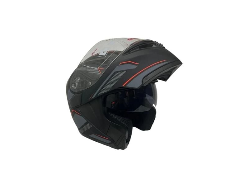 Jk-20 Jk115 Çeneli Motosiklet Kaskı Güneş Gözlüklü [F-3] Desen M Beden