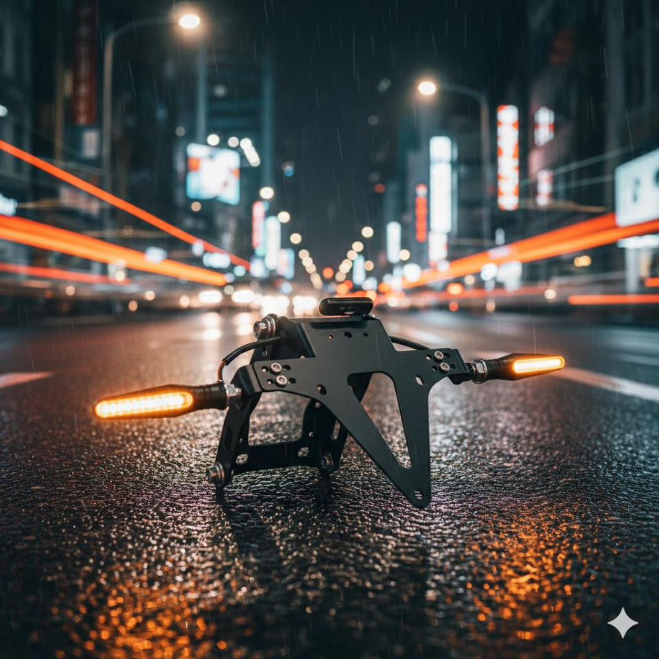 Cf Moto Nk250  Uyumlu Katlanır Plakalık Takımı (Kayar Led Sinyalli)