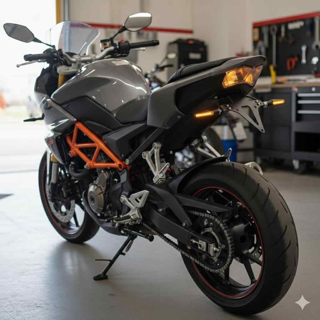 Cf Moto Nk250  Uyumlu Katlanır Plakalık Takımı (Kayar Led Sinyalli)