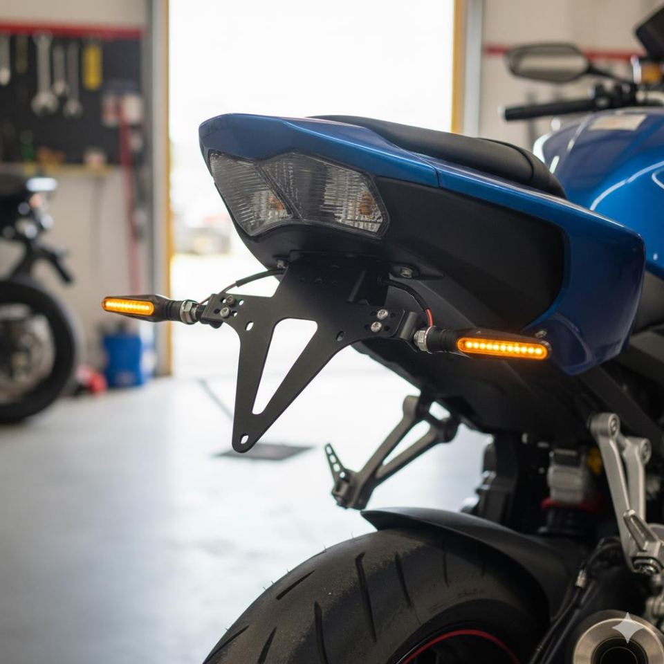 Bajaj Pulsar Ns200  Uyumlu Katlanır Plakalık Takımı (Kayar Led Sinyalli)