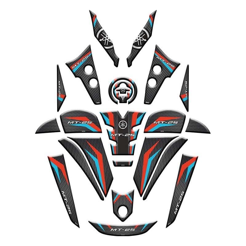 Yamaha Mt25 2020 - 2024 Uyumlu Full Tank Pad Set 010