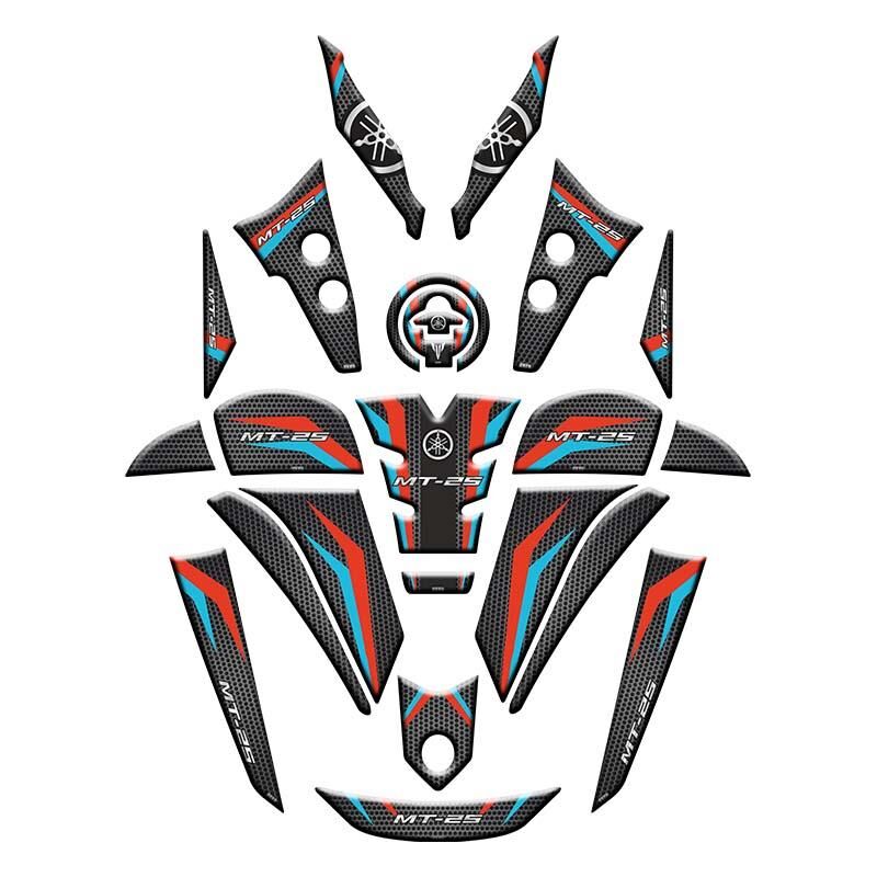 Yamaha Mt25 2020 - 2024 Uyumlu Full Tank Pad Set 010