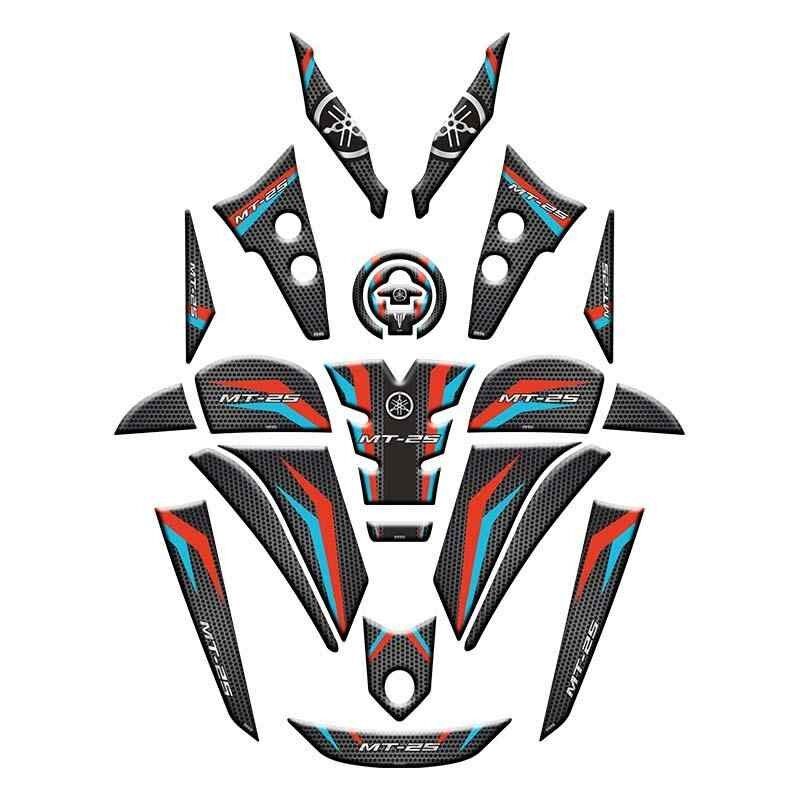 Yamaha Mt25 2020 - 2024 Uyumlu Full Tank Pad Set 010