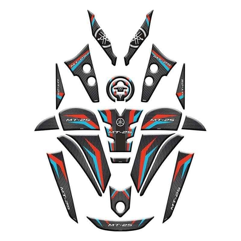 Yamaha Mt25 2020 - 2024 Uyumlu Full Tank Pad Set 010