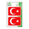 Türk Bayrağı 3 (4X6 Cm) İkili Damla Etiket